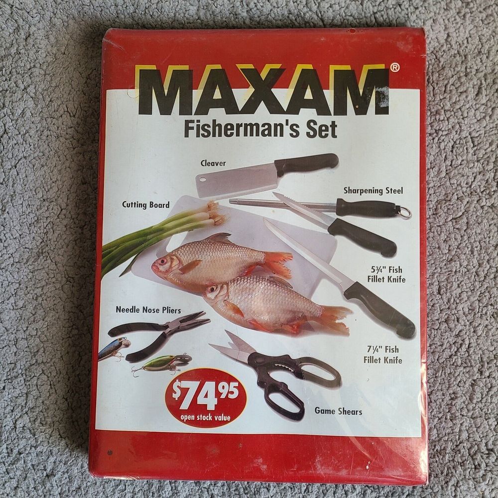 MAXAM 8 Piece Fisherman's Set with‎ HD Storage Case $74.95 value